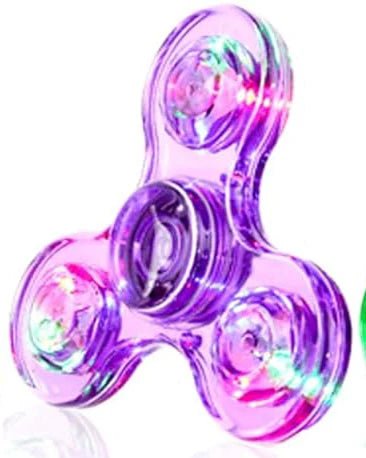 LED Light Up Fidget Spinner Luminous Finger Toy Hand Spinner Stress Reduction and Anxiety Relief Party Favors for Kids Adults