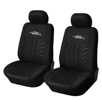 AUTOYOUTH Brand Embroidery Car Seat Covers Set Universal Fit Most Cars Covers with Tire Track Detail Styling Car Seat Protector