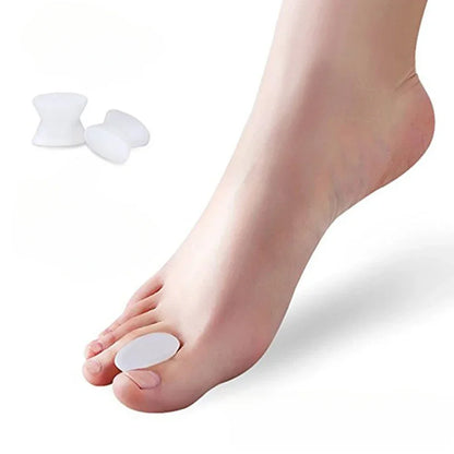 1pair Silicone Gel Thumb Corrector Bunion Little Toe Protector Separator Hallux Valgus Finger Straightener Foot Care Relief Pads