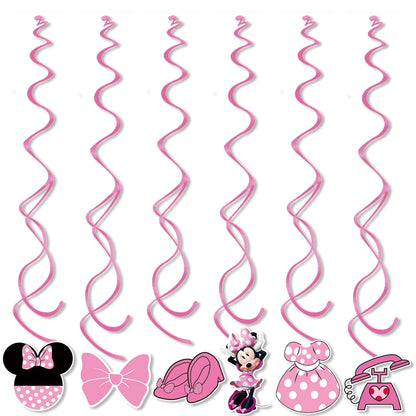 Minnie Mouse Birthday Party Decoration Girls Disposable Tableware Balloon Cups Plates Tablecloth Balloon Baby Shower Party Decor