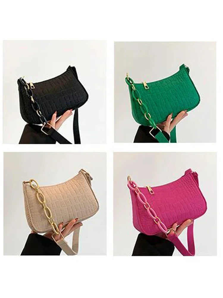 Wool Fiber Small Square Bag New Korean Style Fashion Stone Pattern Shoulder Creative Bag for Women