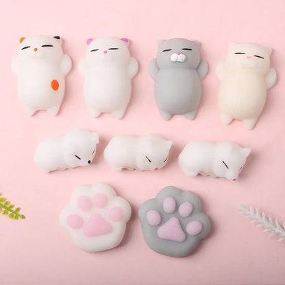 Cartoon Animal Mochi Cat Seal Healing Toy Soft Squeeze Gift Novelty Stress Relief Venting Joking Decompression Funny Toy