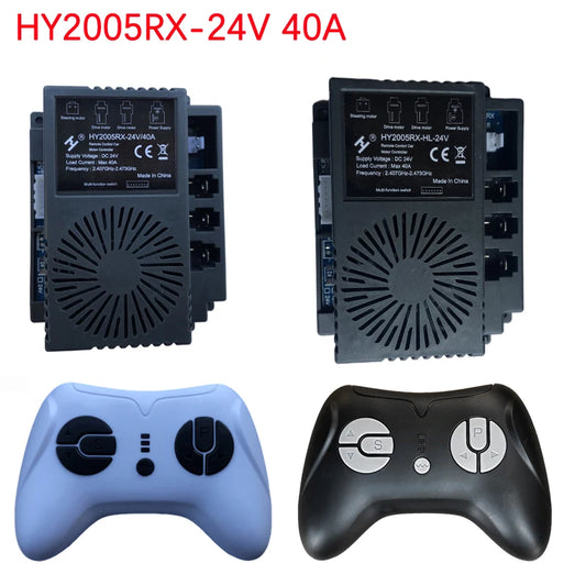 Hollicy HY2005RX HL 12V 24V 40A High Power Ride on Electric Car 2.4G Bluetooth RC Receiver Controller Motherboard Transmitter