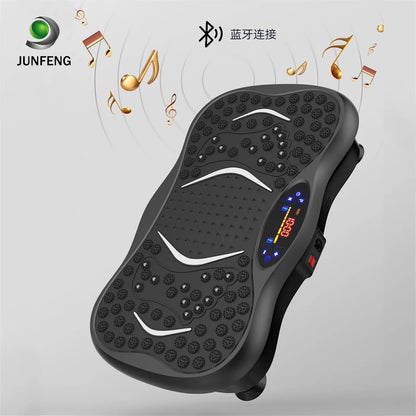 Vibration Platform Plate Whole Body Massager Machine With Resistance Bands & Remote Control for Fat Burning, Weight Loss