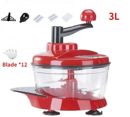 Mixer Food Processor Kitchen Manual Powerful Egg Blender Meat Grinder Vegetable Chopper Shredder Stainless Steel Blade Cutter