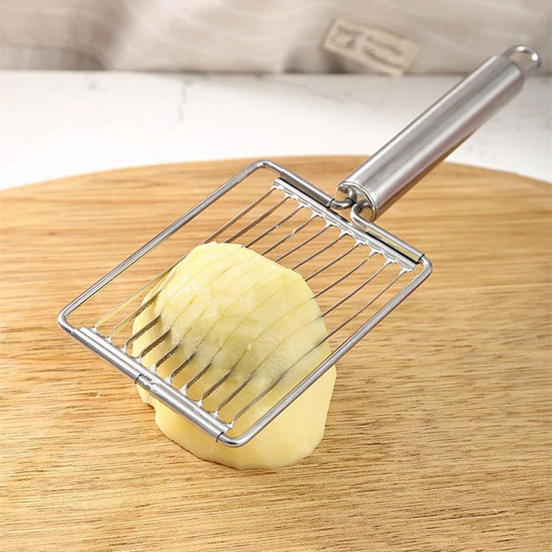 Creative Tomato Potato Slicer Stainless Steel Ham Cutter Manual Food Processors Fruit Kiwi Tools Novel Kitchen Accessories