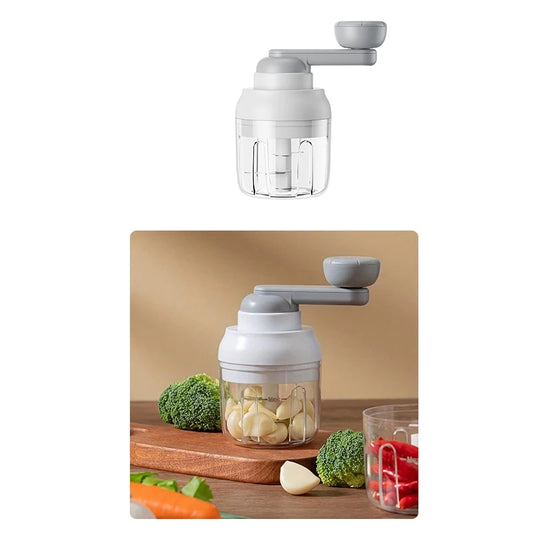 Manual Garlic Chopper Rotate Garlic Press Crusher Vegetable Onion Cutter Multifunctional Masher Kitchen Cooking Accessories