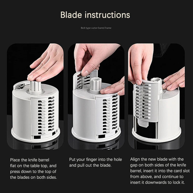 3 in 1 Multifunction Vegetable Slicer Manual Grater Vegetable Chopper Round Cutter Potato Spiralizer Kitchen Accessories