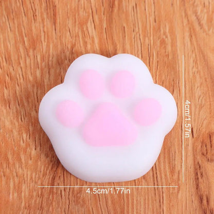 Mini Cat Paw Squeeze Toy Silicone Pinch Decompression Toy Plush TPR Fidget Sensory Toys For Kids Adults Gift