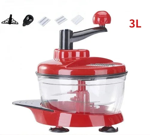 Mixer Food Processor Kitchen Manual Powerful Egg Blender Meat Grinder Vegetable Chopper Shredder Stainless Steel Blade Cutter