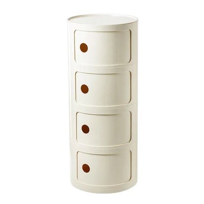 Nordic Ins Net Red Bedside Table Modern Minimalist White Round Creative Small Cabinet Mini Simple Plastic Side Cabinet 협탁