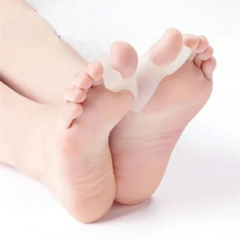 1pair Silicone Gel Thumb Corrector Bunion Little Toe Protector Separator Hallux Valgus Finger Straightener Foot Care Relief Pads