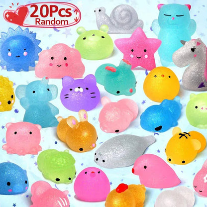 50-5PCS Kawaii Squishies Mochi Anima Squishy Toys For Kids Antistress Ball Squeeze Party Favors Stress Relief Toys For Birthday