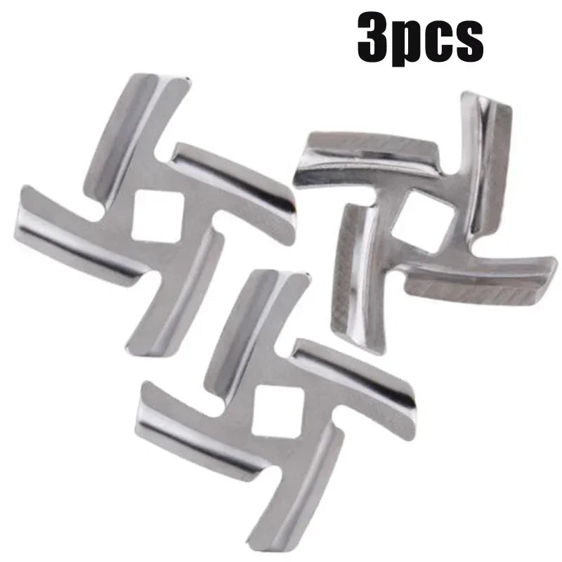 1/3pcs Meat Grinder Mincer Stainless Blade Mincer Kitchen Accessories Spare Parts With 8mm Inner Hole