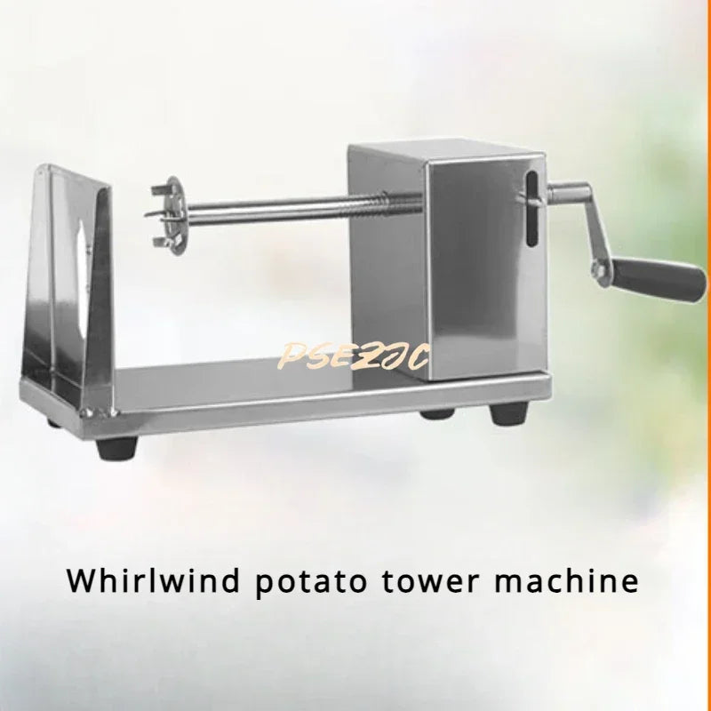 Commercial Stainless Steel Potato Tower Machine Manual Whirlwind Potato Slicer French Fry Tool