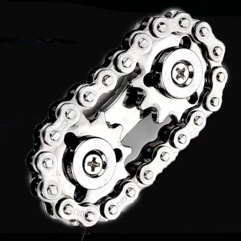 Metal Bike Chains EDC Spinner Sprockets Flywheel Fingertip Gyro Fidget Spinner Antistress Anxiety Fidget Toys For Adult Kids