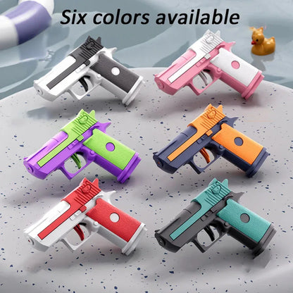 Kids Summer Mini Desert Eagle Mechanical Continuous Firing Water Gun Small Pistol Outdoor Beach Pool Toys Shoot Water Guns Gifts