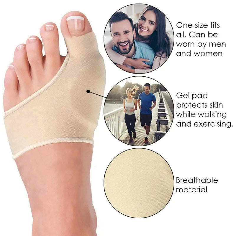 1Pair Toe Separator Hallux Valgus Bunion Corrector Hammer Toe Straightener Foot Pain Relief Orthopedic Pedicure Tools Foot Care