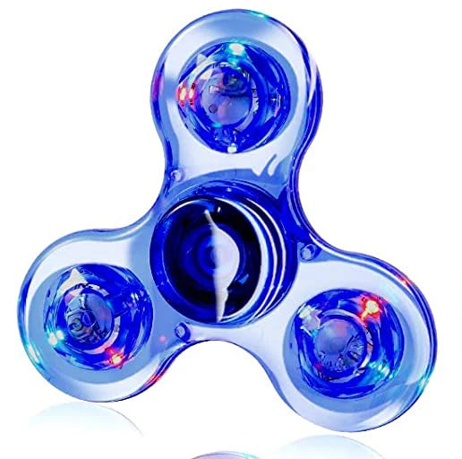 LED Light Up Fidget Spinner Luminous Finger Toy Hand Spinner Stress Reduction and Anxiety Relief Party Favors for Kids Adults