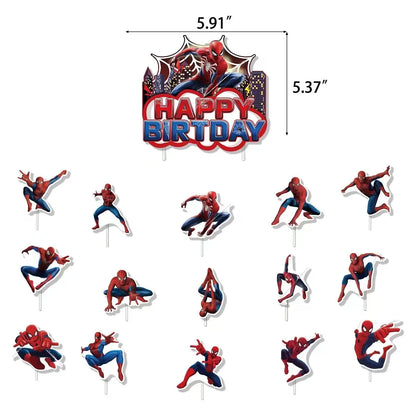 New Disney Spiderman Birthday Party Decor Plates Napkins Paper Cups Spiderman Tablecloth Banner Superhero Birthday Party Supplie