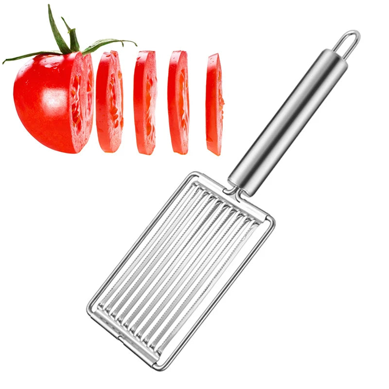 Creative Tomato Potato Slicer Stainless Steel Ham Cutter Manual Food Processors Fruit Kiwi Tools Novel Kitchen Accessories