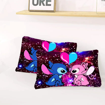 Anime Stitch Duvet Cover Comforter Cover Set Cute Bedding Set Gifts for Kids Boys Girls Home Decoration Queen King Full Size