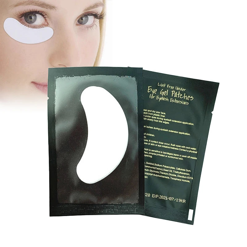 100Pairs Hydrating Eye Tip Stickers Wraps Eye Care Pad New Paper Patches Under Eye Pads Lash Under Eye Gel Patches