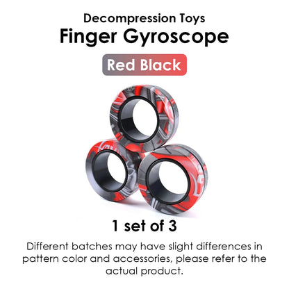 3Pcs Magnetic Rings Fidget Toy Set Adult Fidget Magnets Spinner Rings Fidget Pack Great Gift for Adults Teens Kids