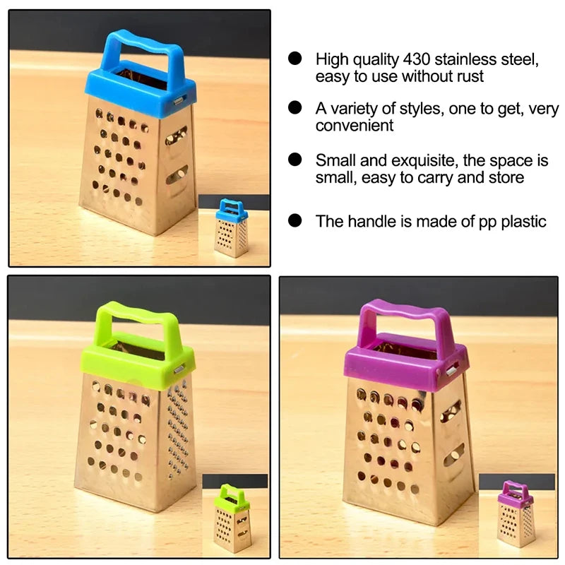 Stainless Steel Mini Four-Sided Grater Planer Multifunctional Peel Cutter Ginger Garlic Fruit Grater Home Kitchen Accessories