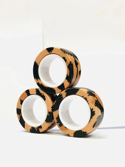 3pcs Finger Magnetic Rings Colorful Fidget Toy Set Adult Magnets Spinner Rings for Relieve Stress Anxiety Relief Therapy