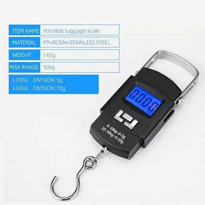 2PC Black 50kg Portable Kitchen Measuring Scales LCD Digital Weighing Scale Home Measuring Tools and Scales Kitchens Accessories