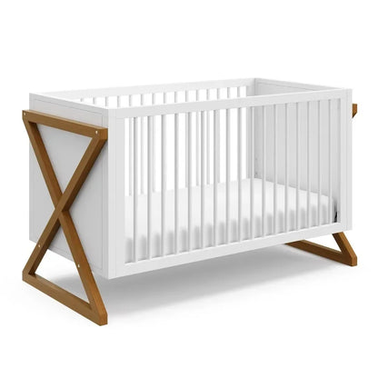 Equinox 3-in-1 Convertible Crib (Vintage Driftwood) Easily Converts to Toddler Bed & Daybed, 3-Position Adjustable Mattress