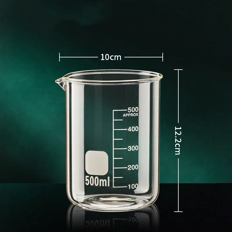 Transparent High Borosilicate Glass Measuring Cup Clear Scale Cup Laboratory Beaker Kitchen Tool Baking Measuring Cups 50-1000ml