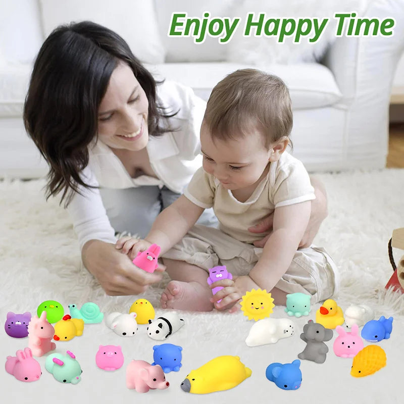 50-5PCS Kawaii Squishies Mochi Anima Squishy Toys For Kids Antistress Ball Squeeze Party Favors Stress Relief Toys For Birthday