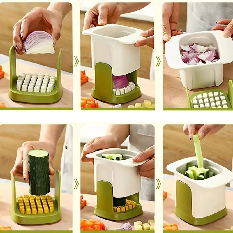 Household Hand Pressure Onion Dicer Kitchen Tools Multi Functional Cucumber Potato Slicer Vegetable Chopper French Fries Cutter