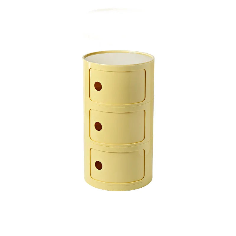 Nordic Ins Net Red Bedside Table Modern Minimalist White Round Creative Small Cabinet Mini Simple Plastic Side Cabinet 협탁