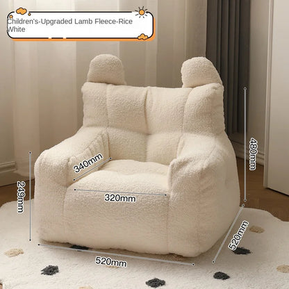 Single Sofa Chair Cartoon Seat Baby Sofa Children Sofa Cute Lazy Bean Bag Environmentally Friendly Thickened Portable Sofa Chair