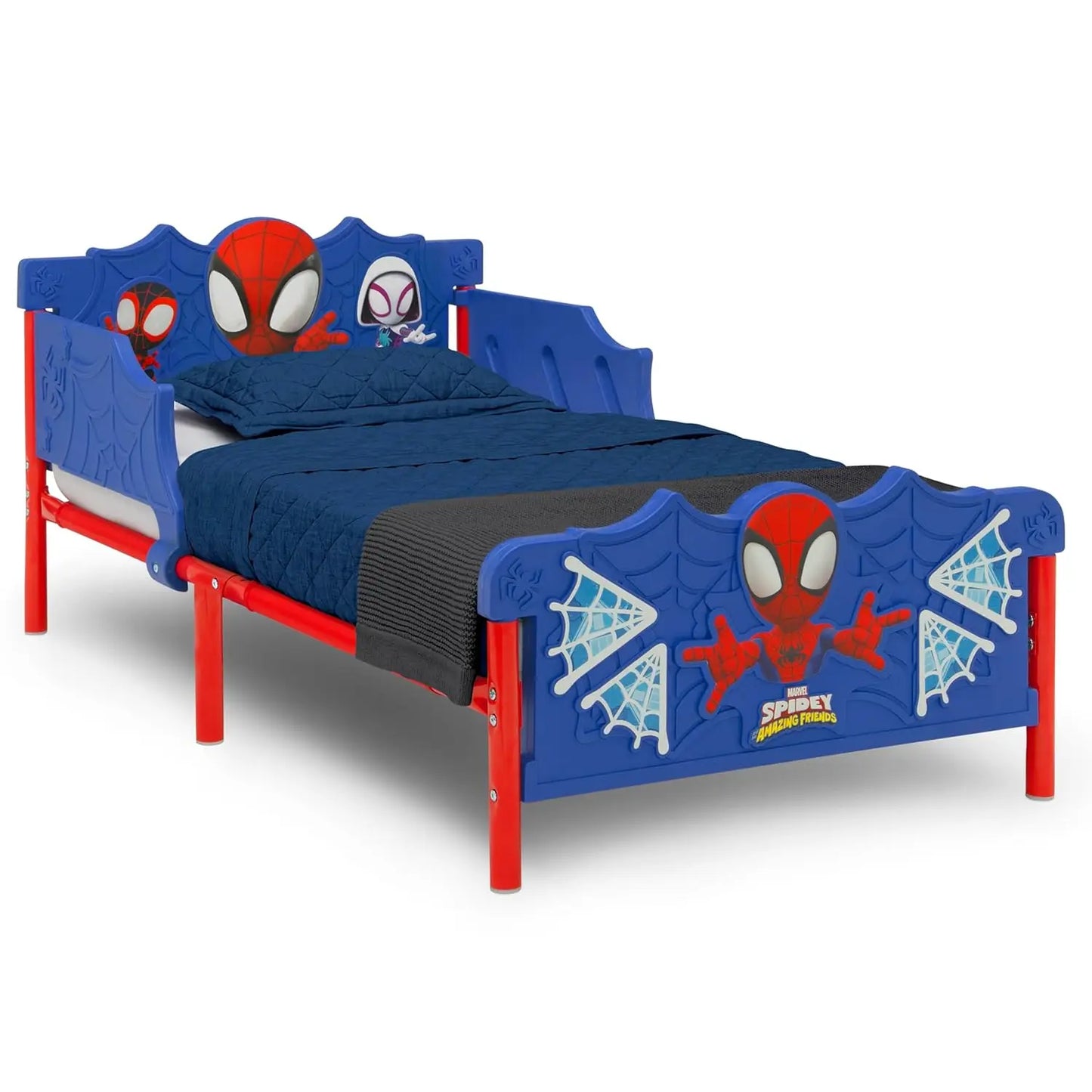 Children Spidey and His Amazing Friends 3D Toddler Bed, Blue