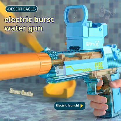 Electric Burst Water Gun Desert Eagle Squirt Toy Powerful Water Blaster Pistols Children Toys Automatic Pistol Guns Summer Toys