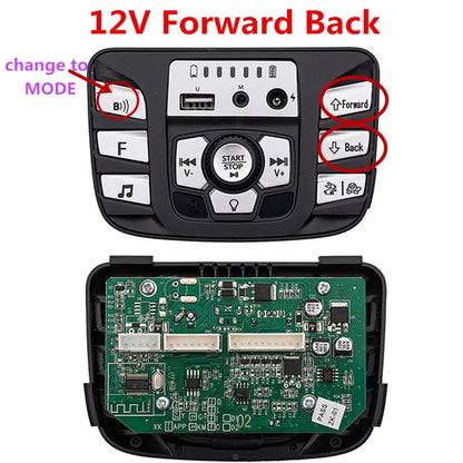 12V 24V 301 302 303 JR1927M 2.4G Bluetooth Multifunctional Central Control Panel for Kids Powered Ride on Car Replacement Parts