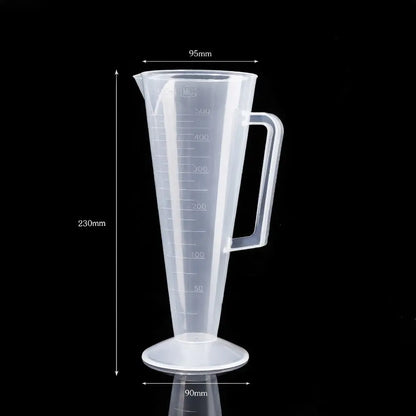 Plastic Graduated Measuring Cup Large Capacity Scale Laboratory Beaker Clear with Lid Transparent Mixing Cup Kitchen Baking