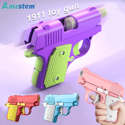 3D Printed Gun Pistol Fidgets Toys 3D Gravity Knife Stress Relief Sensory Toys for Kids Adults Decompression Toy Christmas Gift