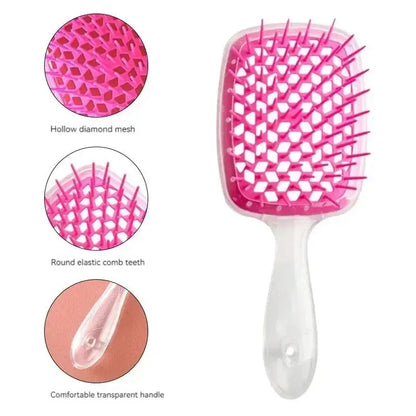 Head Massage Hollow Comb Honeycomb Comb Wet And Dry Fluffy Styling Rib Comb Anti-Hair Loss Scalp Massage Air Cushion Comb