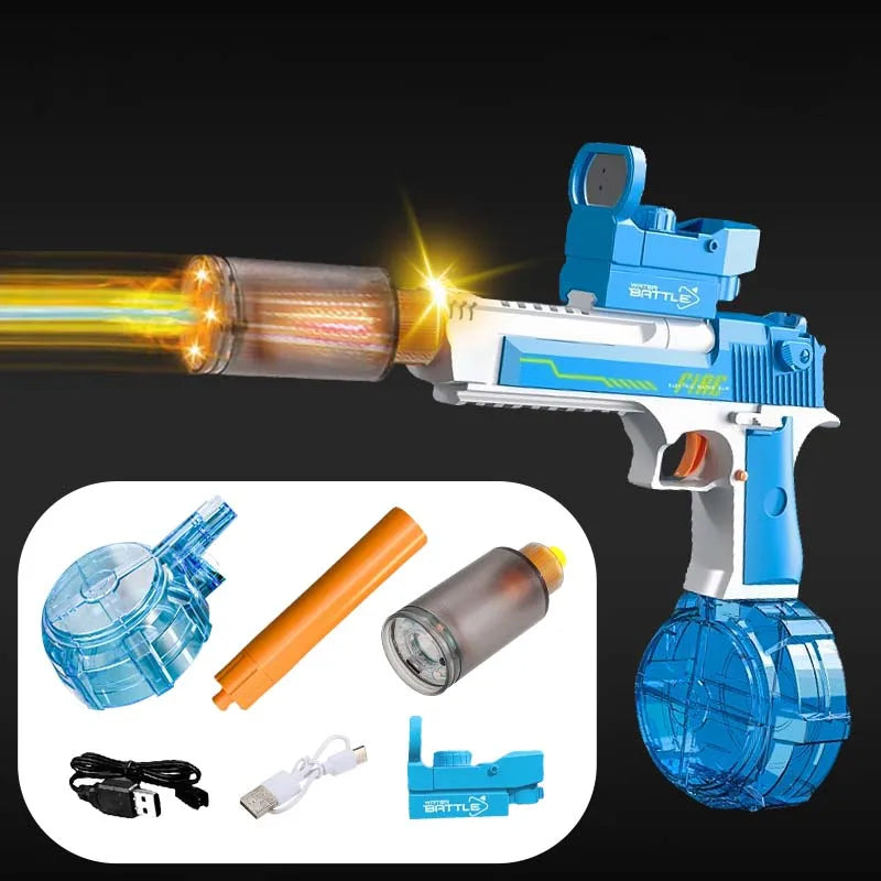 Electric Burst Water Gun Desert Eagle Squirt Toy Powerful Water Blaster Pistols Children Toys Automatic Pistol Guns Summer Toys