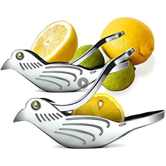 Manual Lemon Juicer Portable Stainless Steel Transparent Fruit Juicer Elegant Bird-Shaped Lemon Sugar Cane Juice Squeezer Gadget