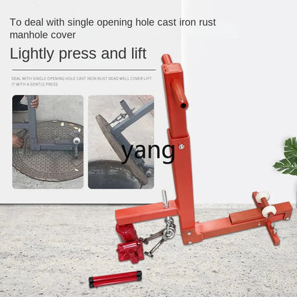 YJQ cast iron manhole cover tool portable hydraulic telescopic folding single hole opening tool