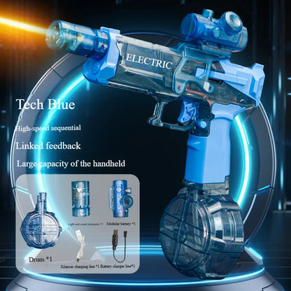 Fire Rat Electric Water Pistol Cool Light Full Automatic Water Spray Gun Summer Toy Sports Entertainment Children Gifts