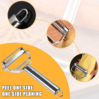 Stainless Steel Peeler Double-Head Kitchen Vegetable Peeler Carrot Potato Peeler Melon Planer Cucumber Slicer Kitchen Supplies