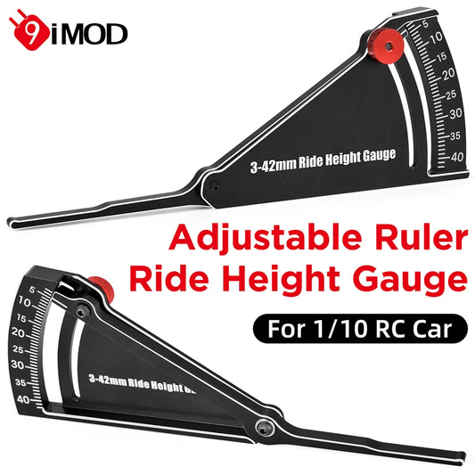 9IMOD Ride Height Gauge RC Car Height & Wheel Rim Camber 3-42MM Adjustable Ruler