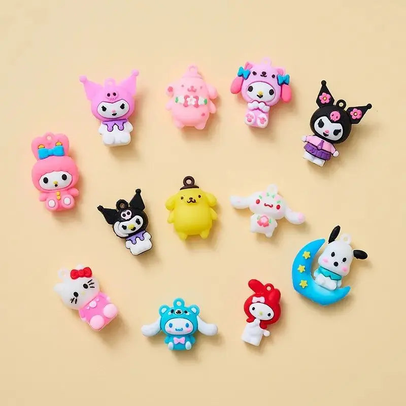 36pcs Sanrio Hellokitty Melody Doll Cartoon Gift Box Hole Outfit Children'S Handmade Cute Surprise Blind Box Birthday Girl Gift